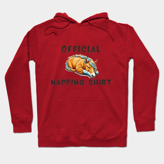 Napping shirt horse Hoodie by IOANNISSKEVAS